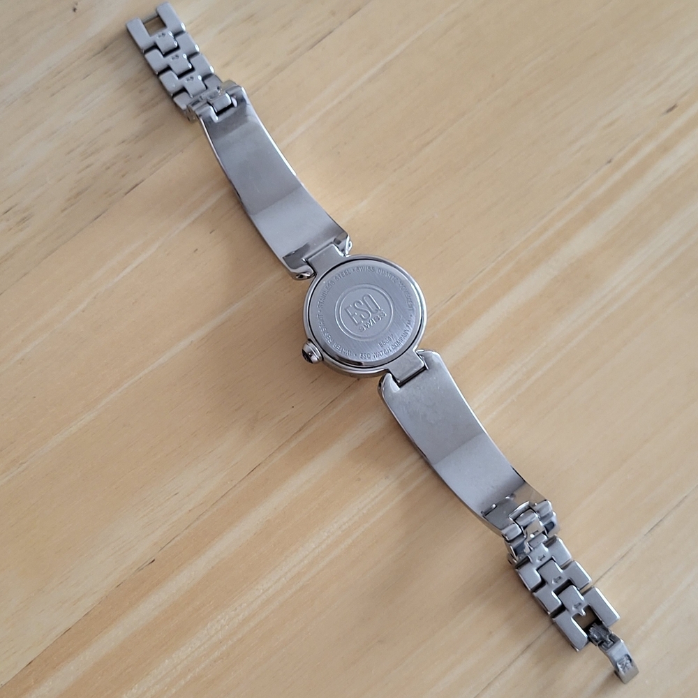 Vintage ESQ Diamond Chip Stainless Steel Watch - Picture 9 of 10